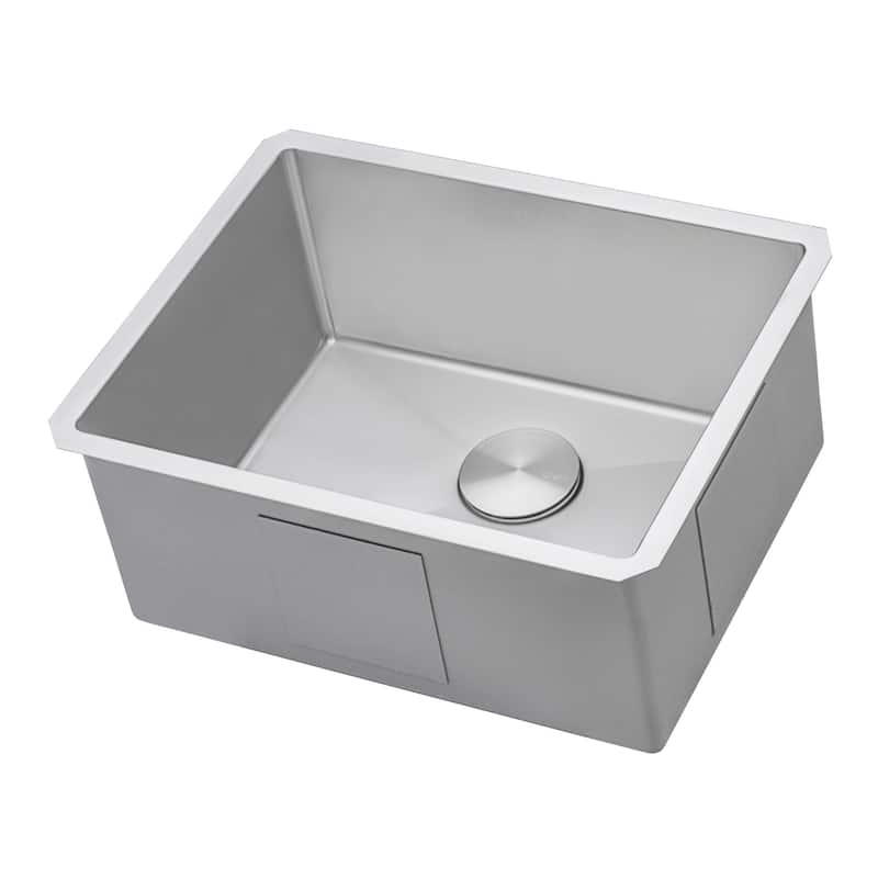 Ruvati 23" x 18" x 12" Deep Laundry Utility Sink Tight Radius Undermount 16 Gauge Stainless Steel - RVU6125