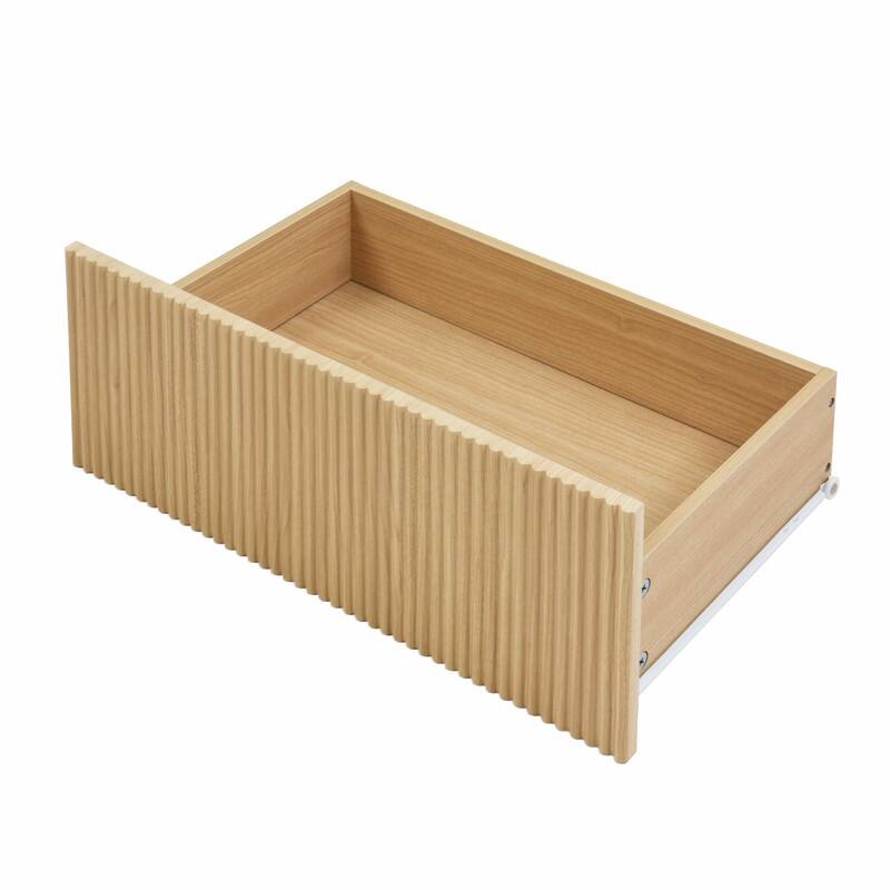 6-Drawer Wooden Storage Cabinet & Dresser, Clothes Organizer with Wavy Drawer Panels