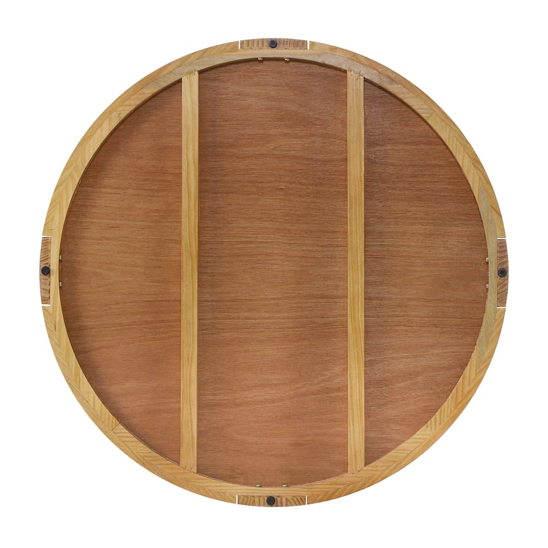 Christopher Knight Home - Modern Farmhouse Round Coffee Table with 2-Tier Storage Shelf