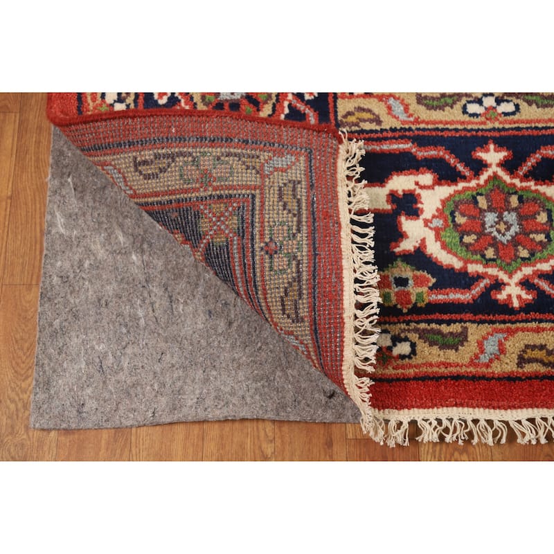 Hand Knotted Oriental 100% Wool Carpet Traditional Medallion Oranges & Rust Heriz (serapi) Area Rug - 12' 0'' X 9' 0''