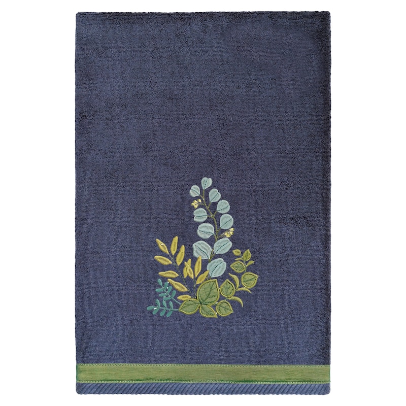 Authentic Hotel and Spa 100% Turkish Cotton Botanica 2PC Embellished Bath Towel Set