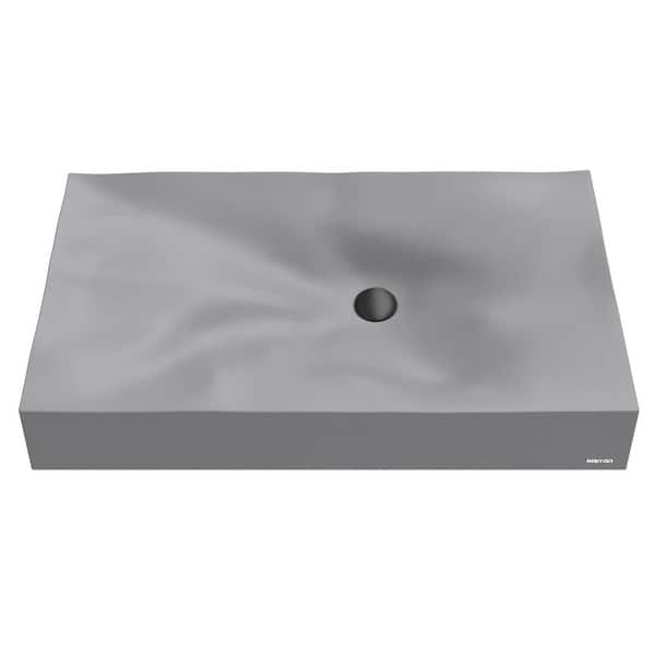 slide 2 of 9, Karran Mirage Quartz 32 inch Bathroom Vessel Sink Grey