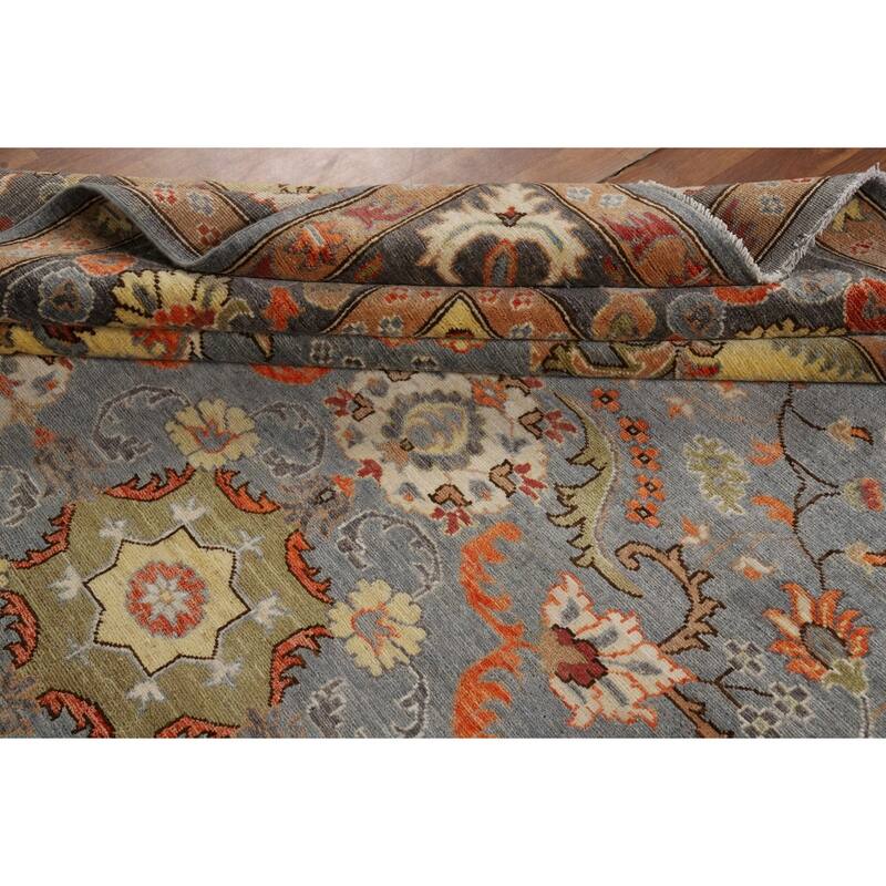 Vegetable Dye Oushak Oriental Area Rug Handmade Wool Carpet - 8'2" x 10'4"