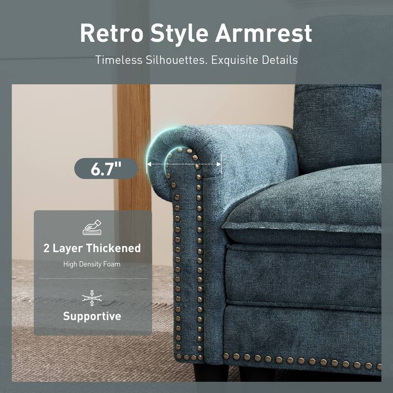 MASION ARTS 3-Piece Modular Sectional Sofa, Oversized Cloud Couch with Armchairs/Loveseats, Deep Seat Sofa (5–7 Seats)