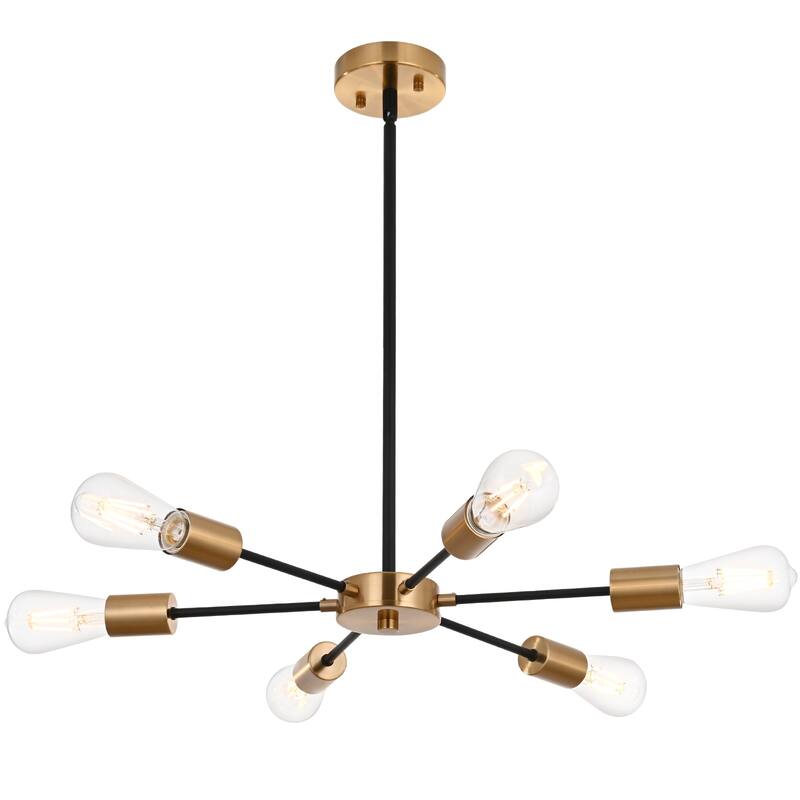 Modern Sputnik Chandelier 6 Lights Mid Century Ceiling Light