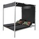 Outdoor Sun Lounger With Adjustable Canopy, Table, Three-position 