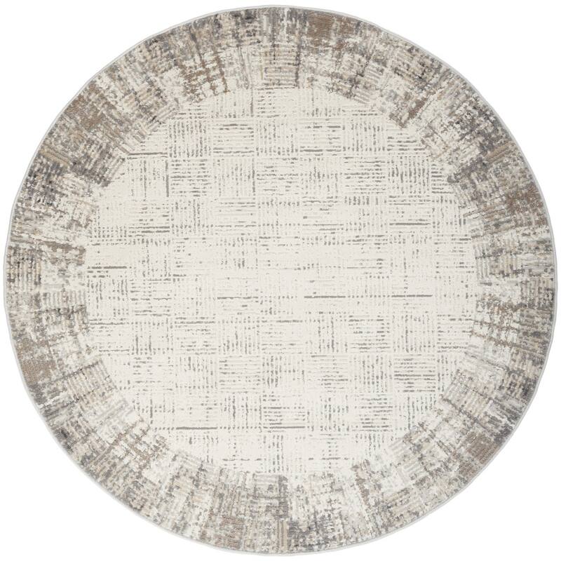 HomeRootsAbstract Modern Round Area Rug - 63' X '63' X '0.25