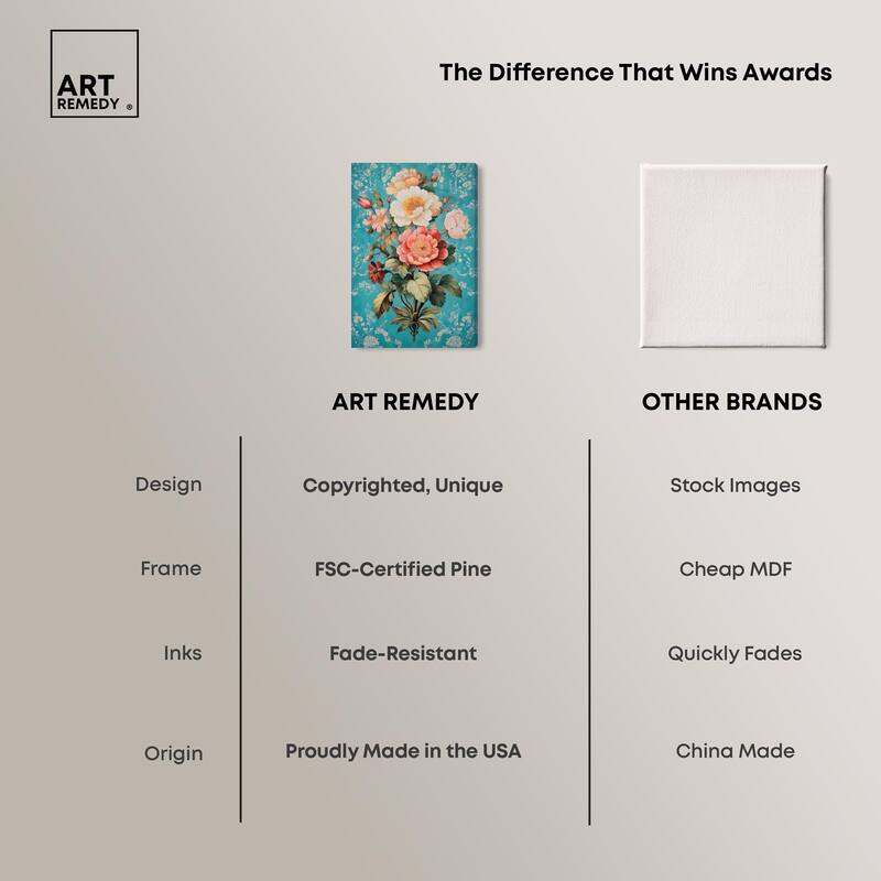 Floral Azure Ascent II Canvas by Art Remedy, Gallery Wrapped