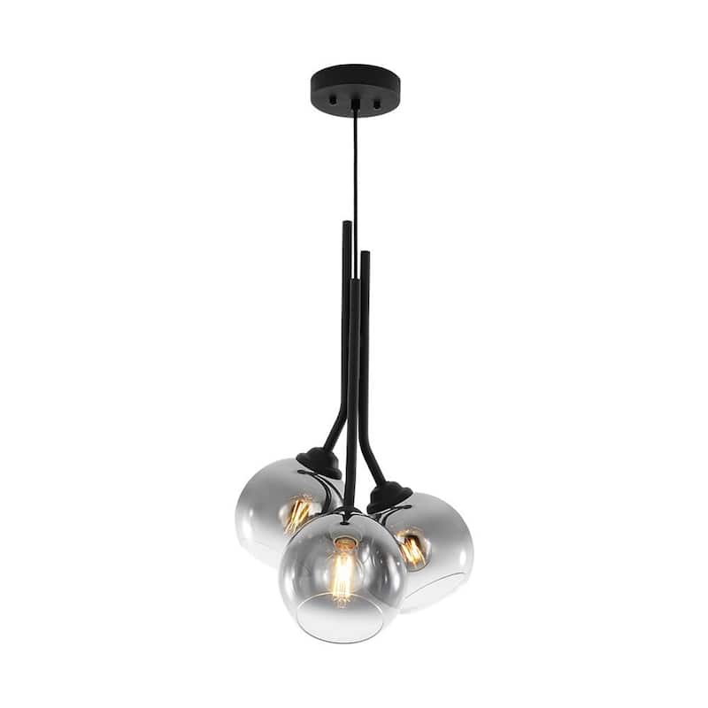 3-Light Contemporary Handcrafted Mirror Glass Pendant - N/A