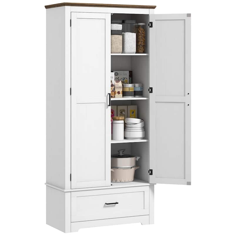Tall Kitchen Pantry Storage Cabinet Freestanding Pantry Cabinet