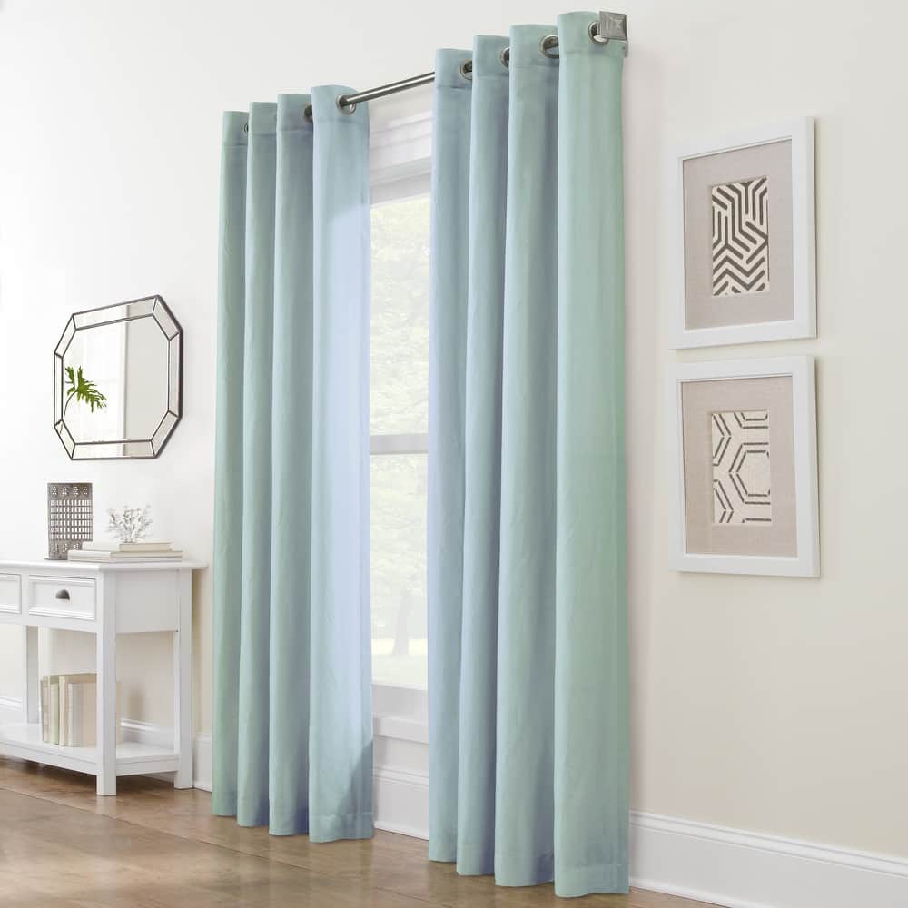 Harmony Crinkle Textured Microfiber Curtain Panel by Habitat