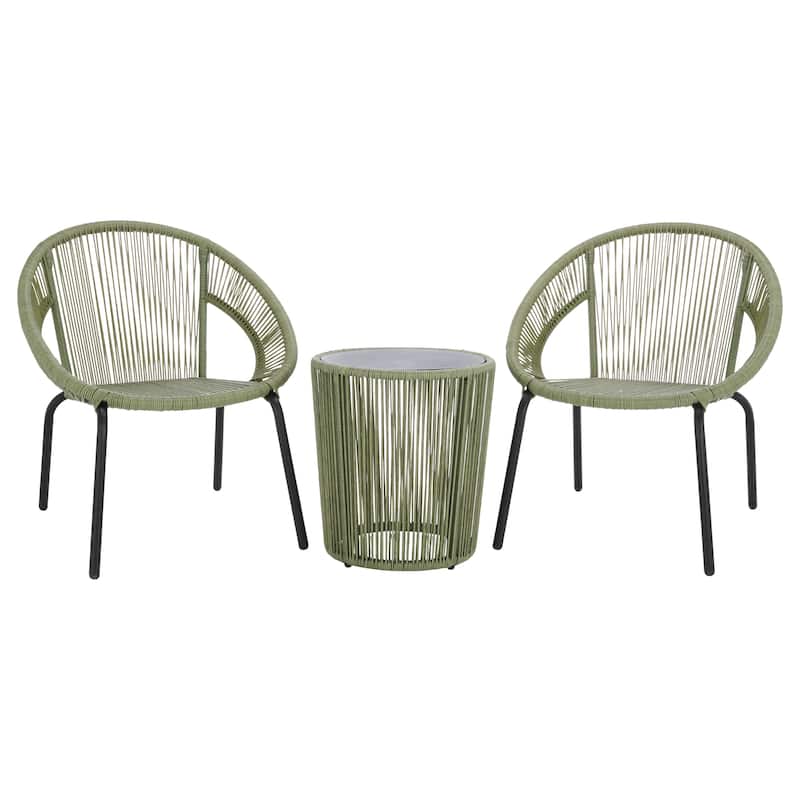 SAFAVIEH Outdoor Living Otto 3-piece Set - 27"W x 30"D x 31"H