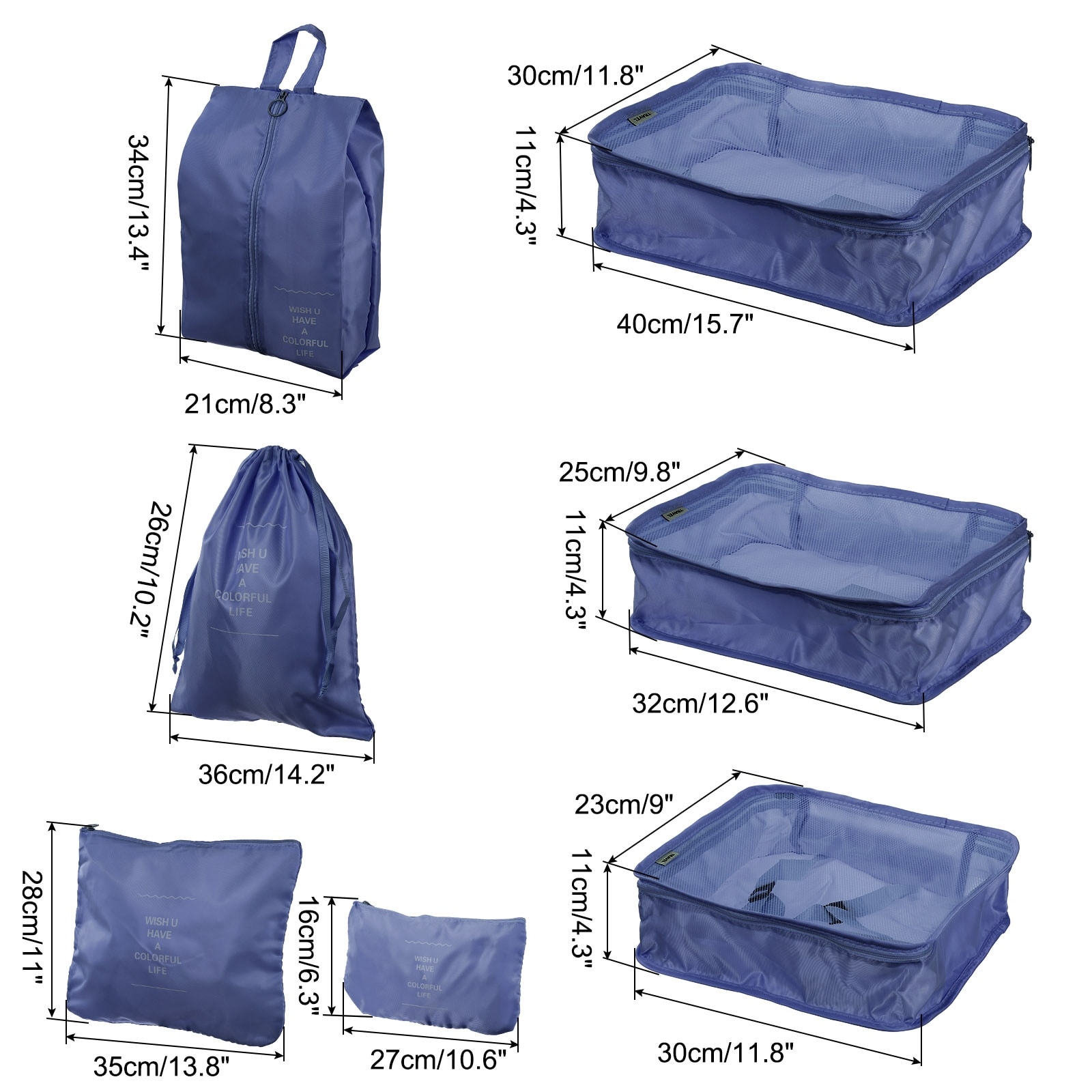 7 Pcs Packing Cube for Travel Packing Organizers Set Storage Bags On Sale Bed Bath Beyond 38274796