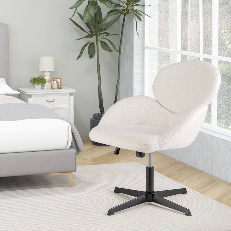 Costway Criss Cross Chair Swivel Cross Legged Chair with Adjustable - See Details