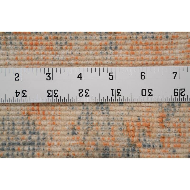Hand Knotted Oriental Viscose Silk Carpet Modern All-Over Oranges & Rust Abstract Area Rug - 5' 7'' X 4' 0''