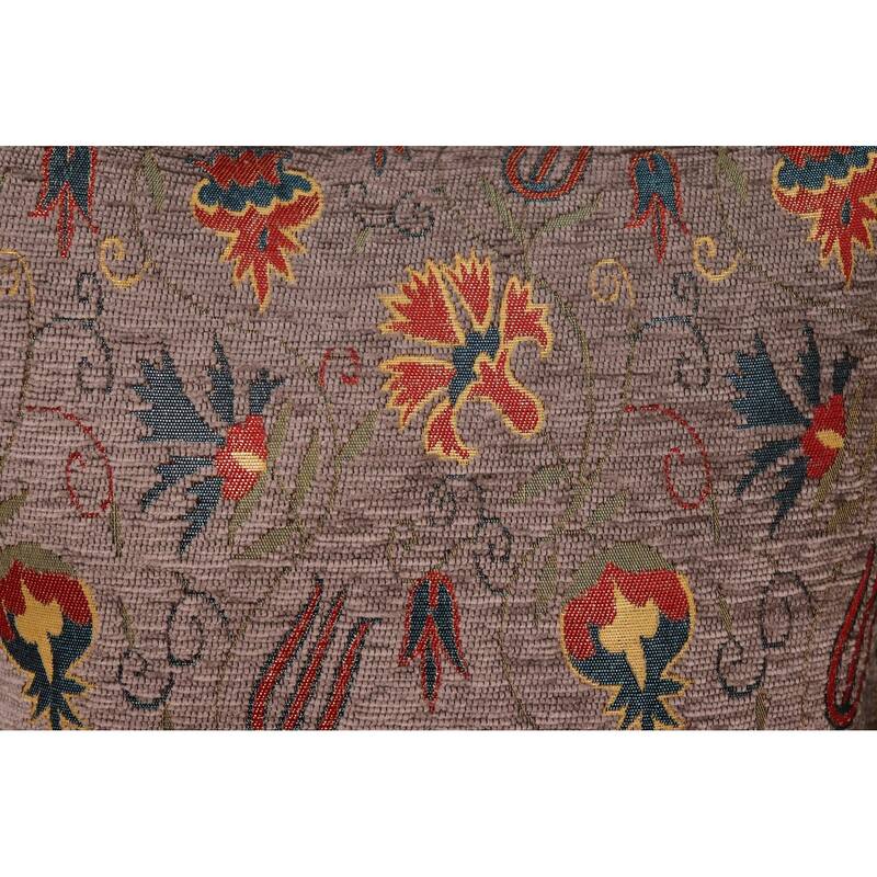 Carnation Fern Chenille Turkish Decorative Pillow