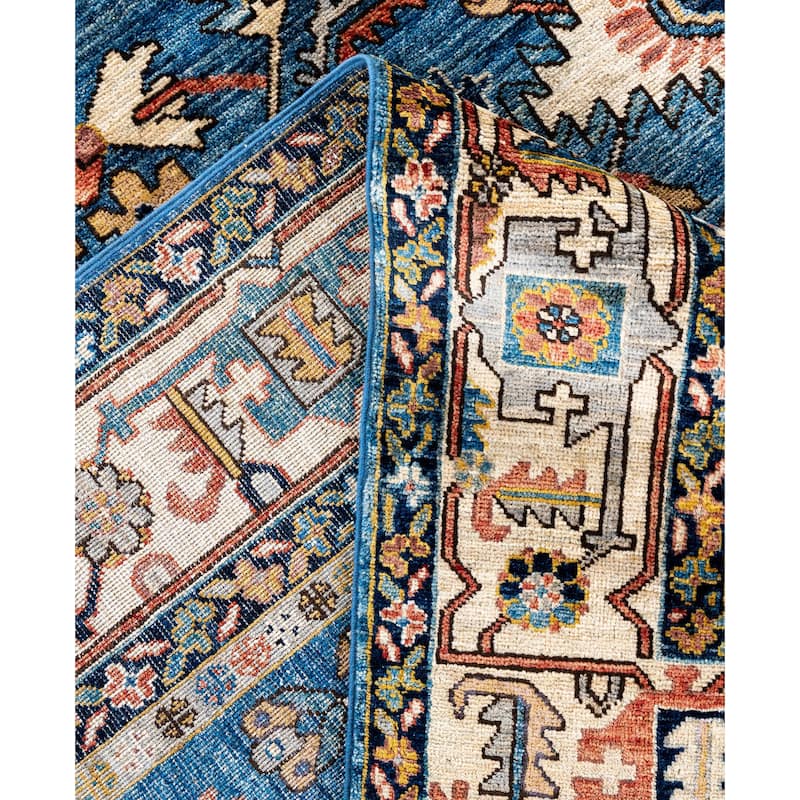 Serapi One-of-a-Kind Hand-Knotted Area Rug - Blue - 8' 1" x 9' 9"