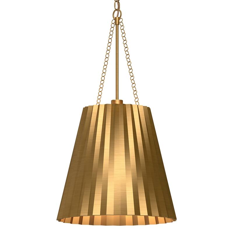 Alora Lighting PD528116 Plisse 16" Wide Pendant - Aged Gold