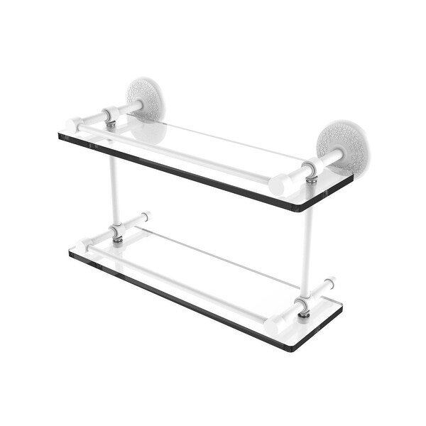 Allied Brass Monte Carlo Double Glass Shelf with Gallery Rail
