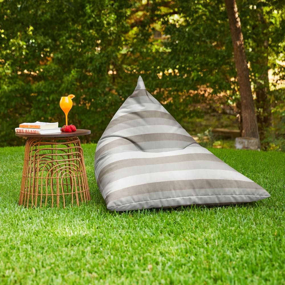 Sorra Home Sunbrella Outdoor Bean Lounger - 54 in W x 38 in W x 21 in H