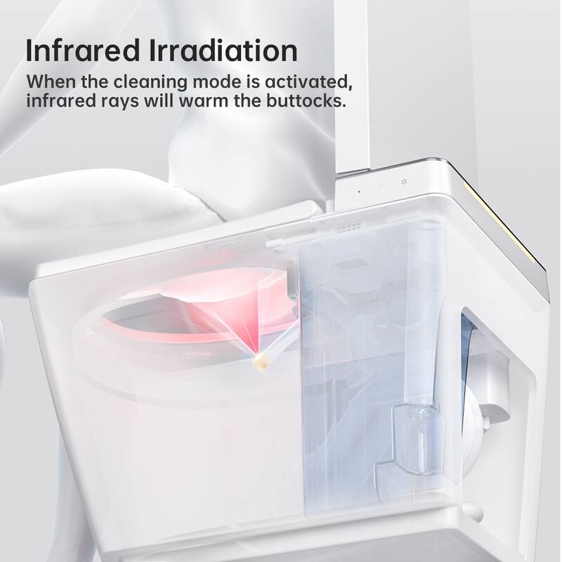 Modern Integrated Smart Toilet. Auto Open Close Lid. Heated Seat. Instant Warm Water. Auto Flush. Foot Sensor