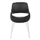 Option Black Faux Leather/Chrome Metal