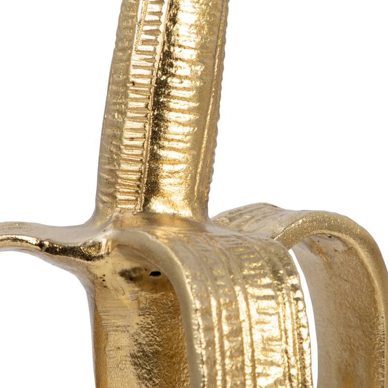 Sagebrook Home Set of 2 9" Banana Gold Metal Bookends, A Decorative Home Decor Accessory Accents - 5" W x 11" L x 9" H