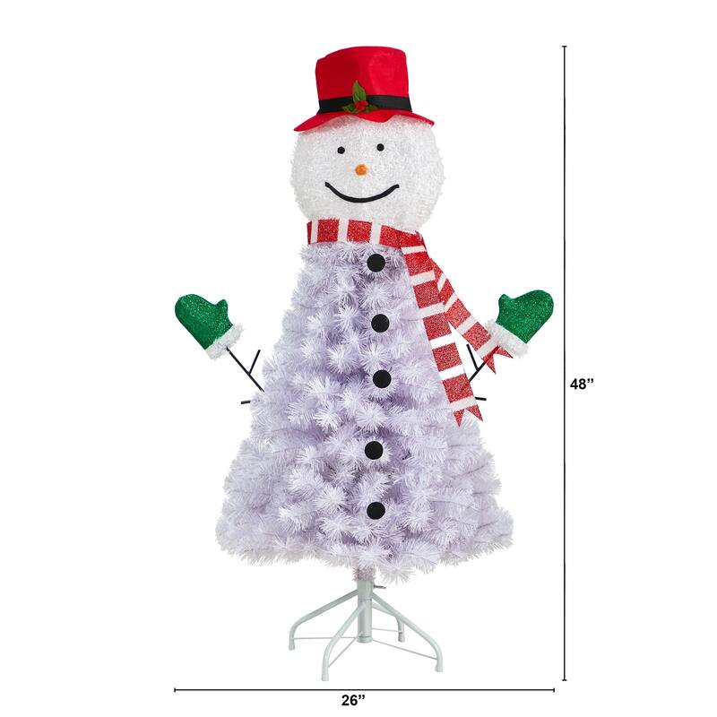 4’ Snowman Artificial Christmas Tree, Unlit - 4 Foot