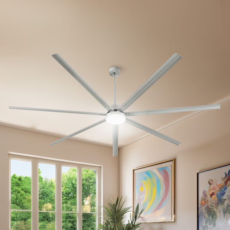 Moasis 96 Inch 7 Blade Industrial Large Ceiling Fan with Lights
