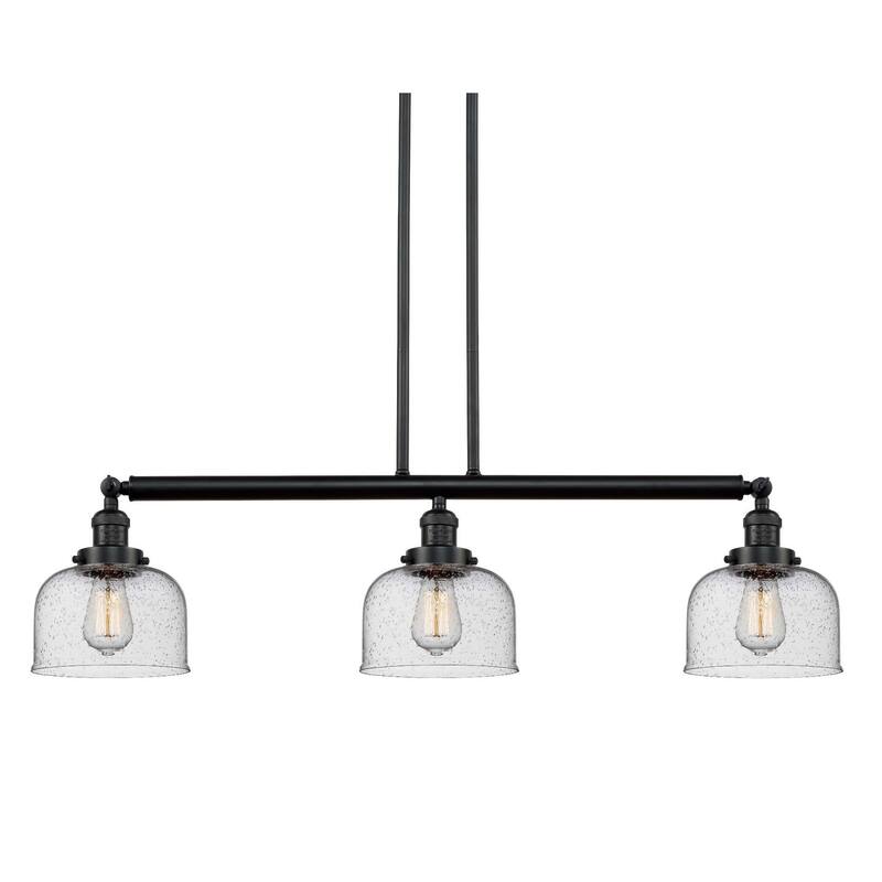 Innovations Lighting Large Bell 3 Light 41" Wide Linear Chandelier