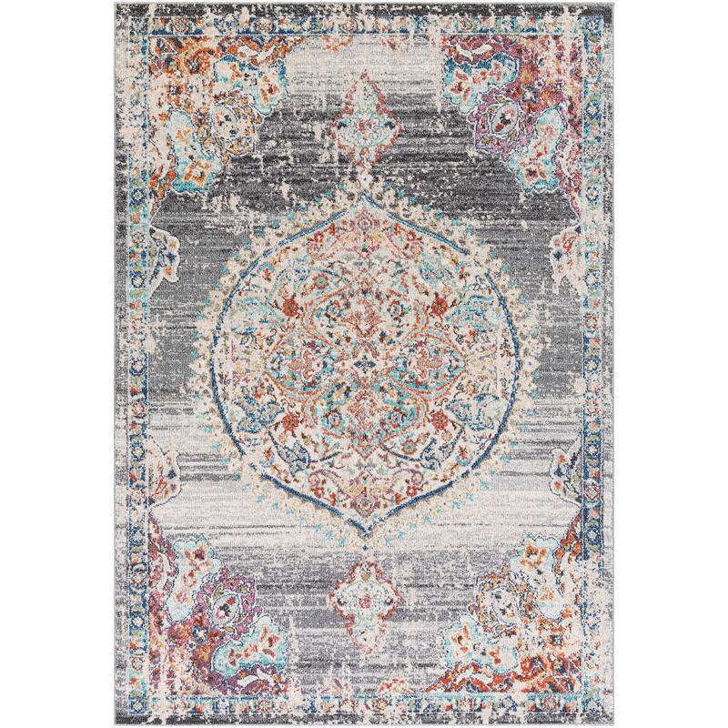 Gabbie Distressed Medallion Area Rug