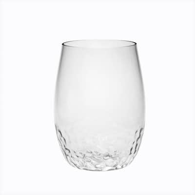 Plastic Wine Glasses Set of 4 (15oz), BPA Free Tritan Hammer Wine Glass Set, Unbreakable