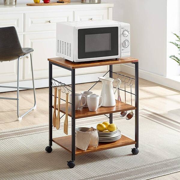 Baker's Rack 3-Tier Kitchen Utility Microwave Oven Stand ...