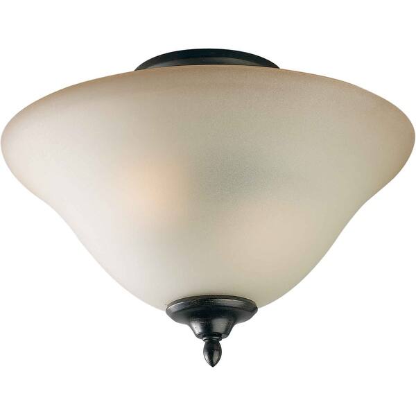 slide 2 of 3, Forte Lighting 2 Light 13" Wide Semi-Flush Bowl Ceiling Fixture with