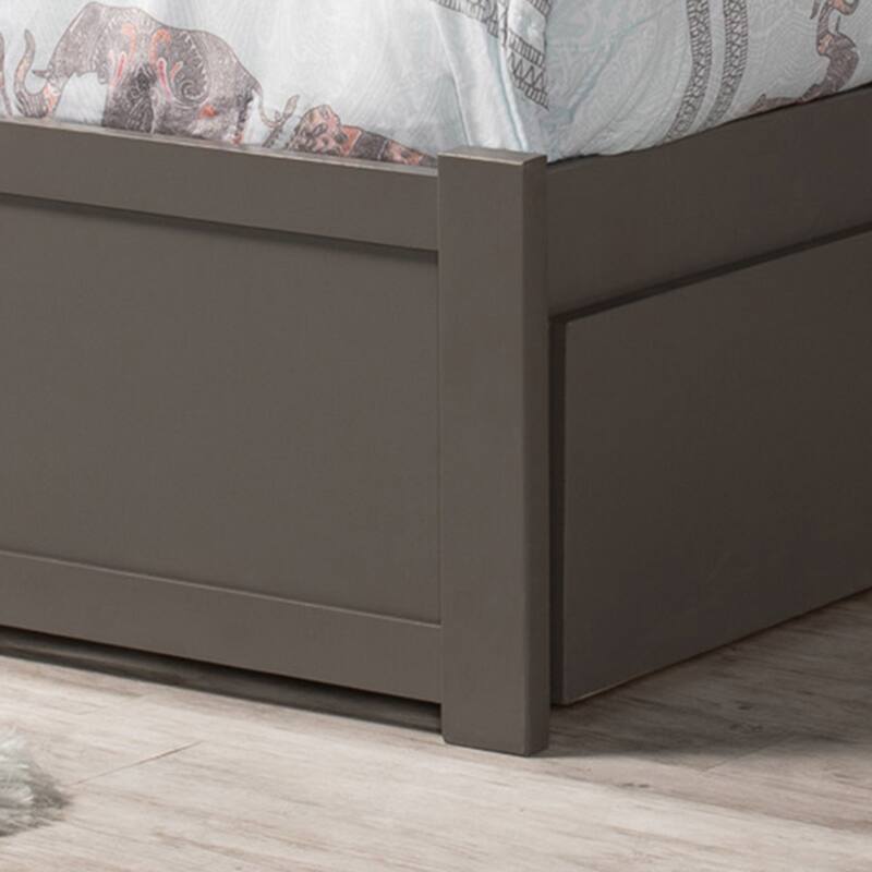 Mission Platform Bed with Footboard and Twin XL Trundle