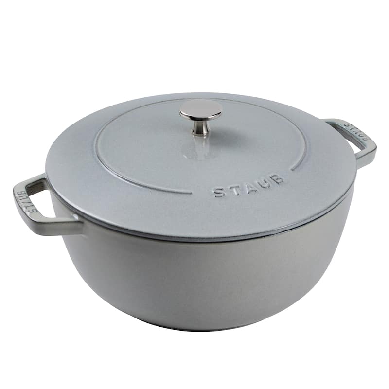 Staub Cast Iron Essential French Oven, Dutch Oven, 5-quart, serves 5-6, Made in France - 5-qt - Graphite Grey