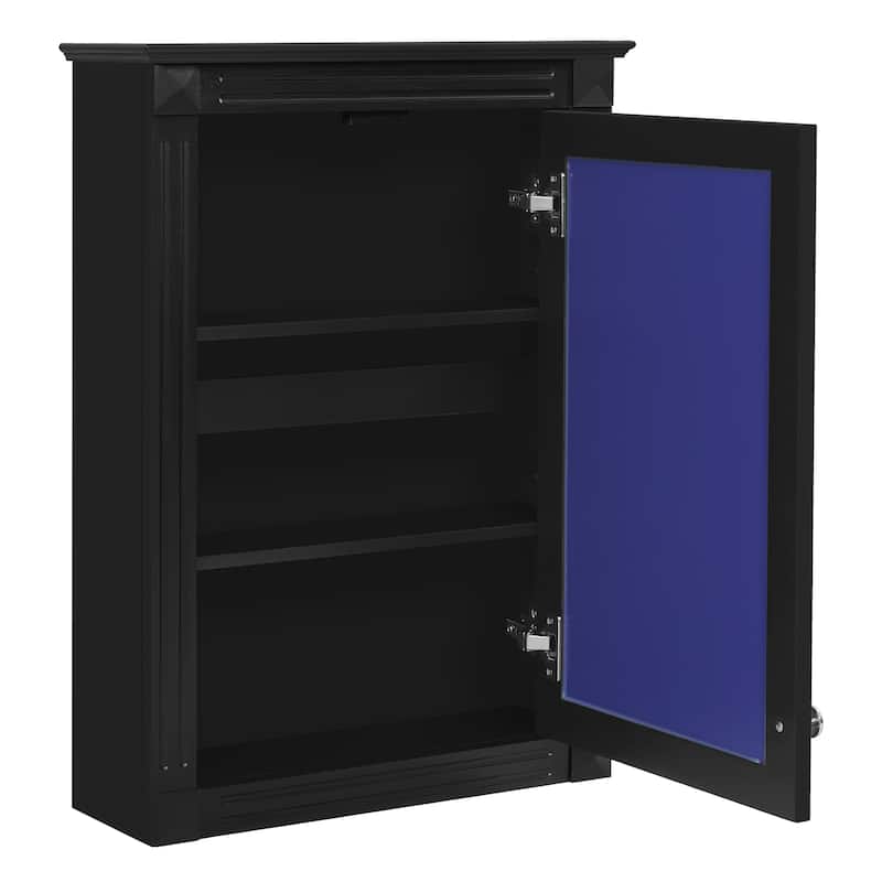 20" Wall Mounted Bathroom Storage Cabinet with Mirror, Medicine Cabinet with Height Adjustable Shelf