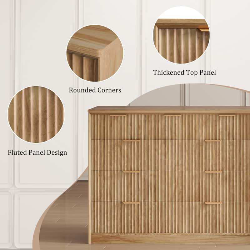 Modern Wooden 9-Drawer Dresser with Ample Storage