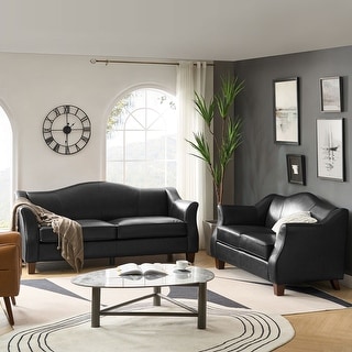 Franco Traditional Genuine Leather Sofa Set of 2 by HULALA HOME