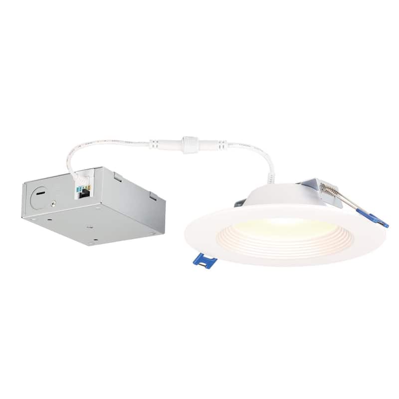 Westinghouse Lighting 12-Watt (65-Watt Equivalent) 4 in. Deep Baffle Recessed LED Downlight with Color Temperature - 6-Inch
