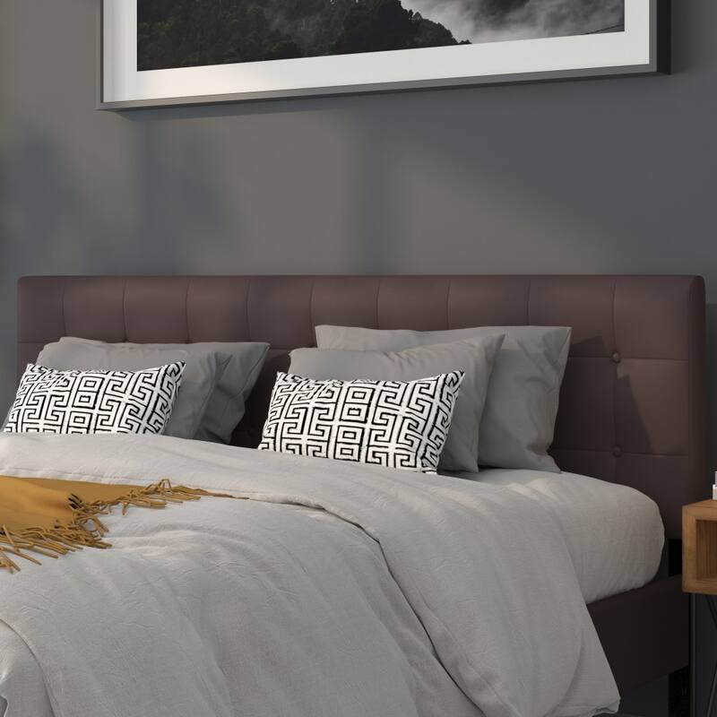 Button Tufted Upholstered Headboard