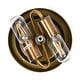 preview thumbnail 22 of 55, Modern Farmhouse 2-light Water Pattern Hammered Glass Flush Mount 9in