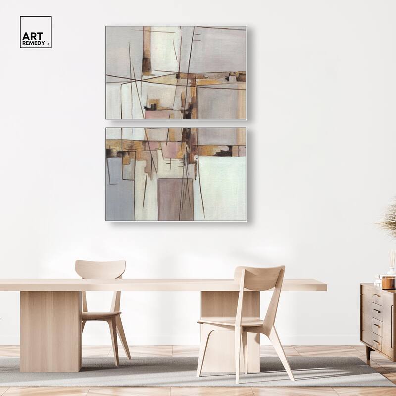 Unspoken Thoughts II Canvas Set of 2 by Art Remedy