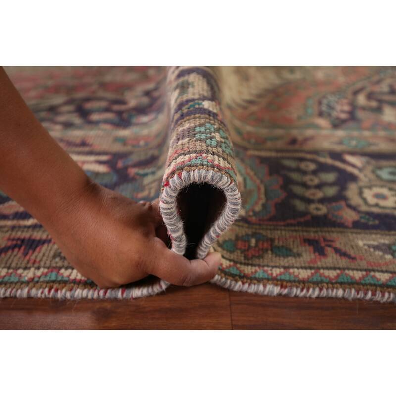Tabriz Persian Vintage Area Rug Handmade Wool Carpet - 6'9"x 9'4"