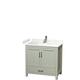 Option Light Green, Carrara Cultured Marble Top,Nkl.Trim