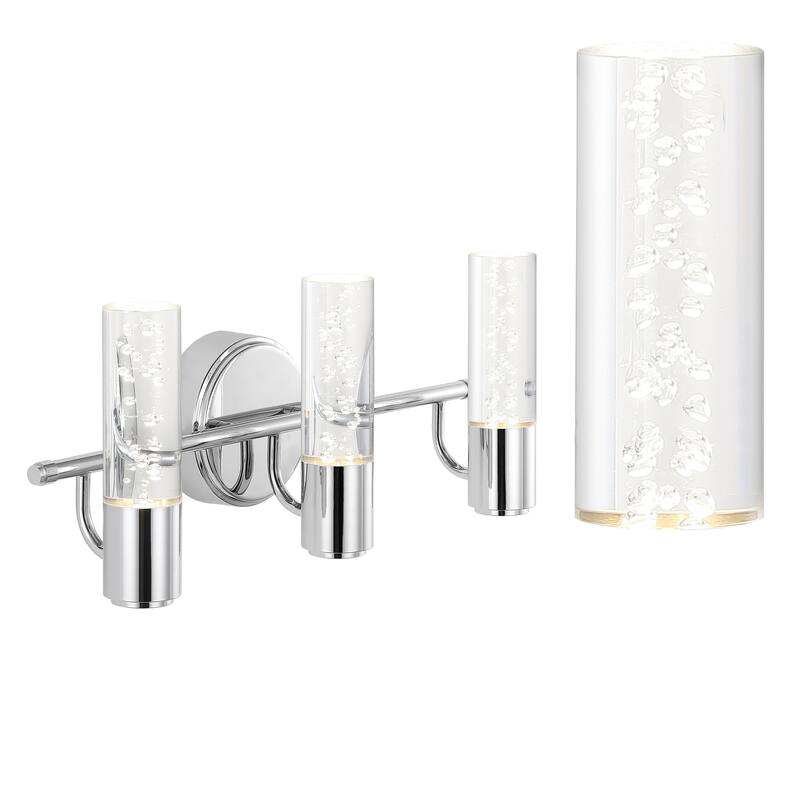 Alain Minimalist Modern Bubble Acrylic/Iron Integrated LED Vanity Light, by JONATHAN Y
