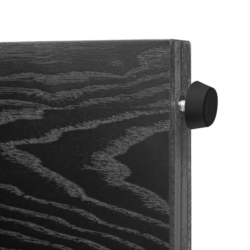 Retro 4 Doors Buffet Cabinet Curvy Edg Sideboard Cabinet with Adjustable Shelves, for Living Room, Kitchen, Black