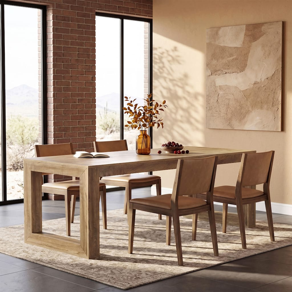 78.7-Inch Dining Table for 6-8 People, Wooden Kitchen Table