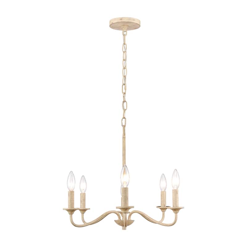 Elk Home Ellisville Antique Cream Finish 6 Light Chandelier