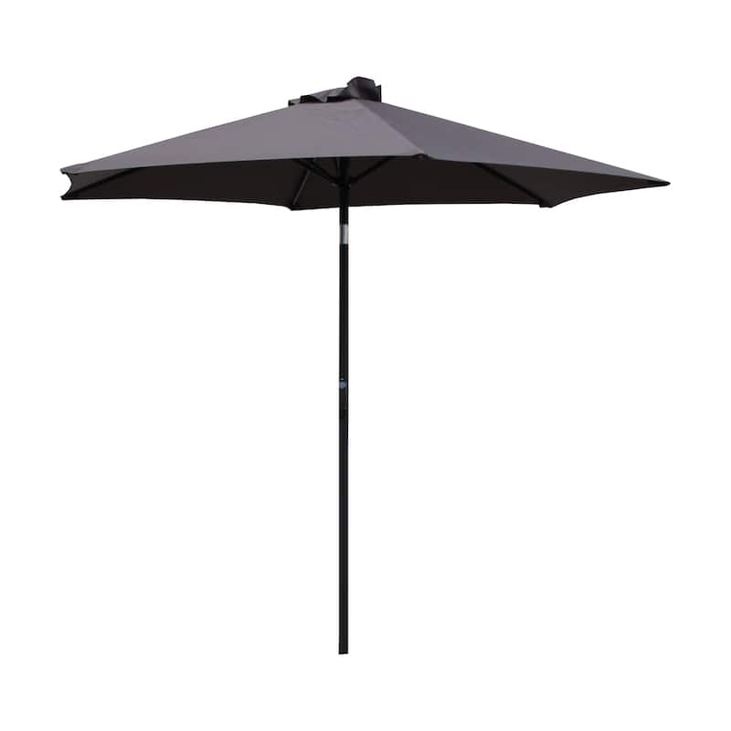 St. Kitts 8-foot Crank-and-Tilt Patio Umbrella - Grey